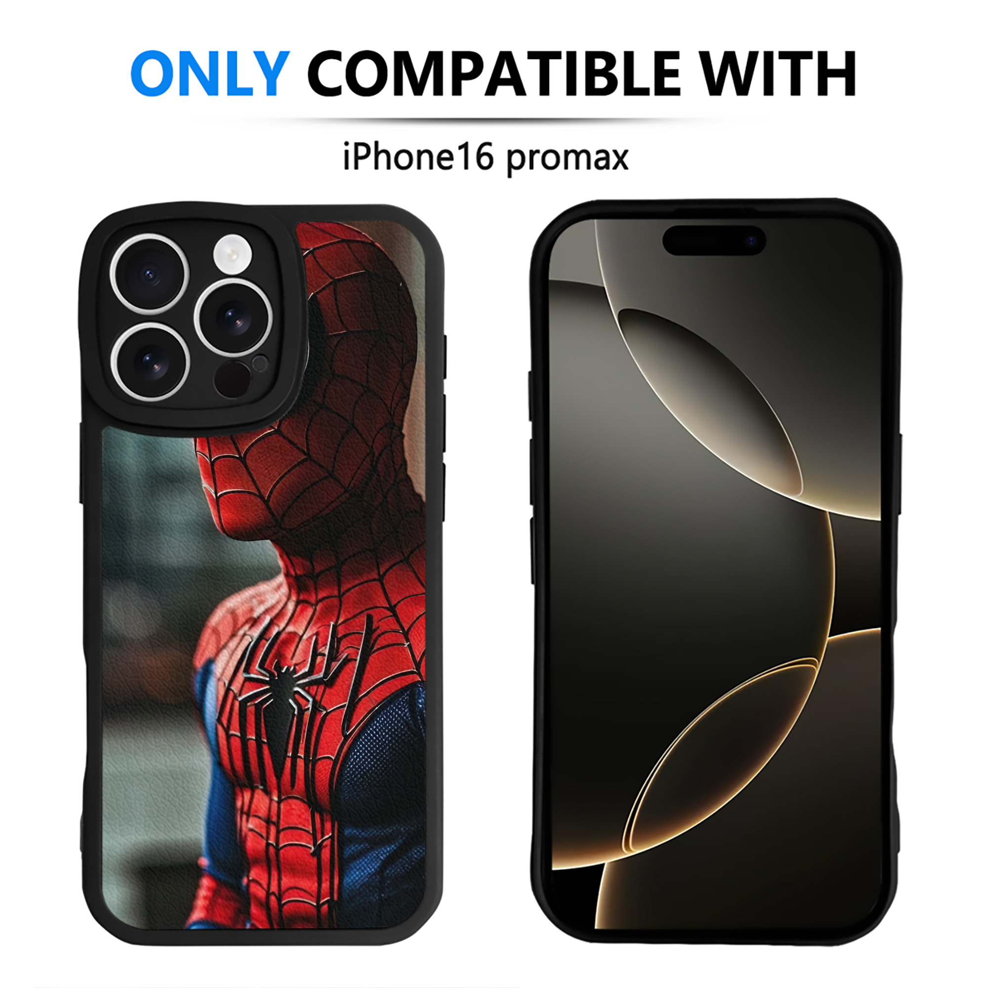 （画像用） Spider Man スパイダーマン 【iPhone 16シリーズ対応】シリコンスマホケース（レザー調） 材質：シリコン